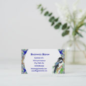 Carte De Visite Aquarelle Magpie Oiseau Nature Art de la faune (Debout devant)