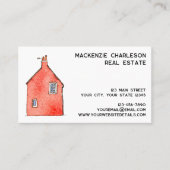 Carte De Visite Aquarelle Maison Art immobilier agent de location (Devant)