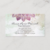 Carte De Visite *~* Aquarelle Mandala Parties scintillant guérison (Dos)