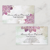 Carte De Visite *~* Aquarelle Mandala Parties scintillant guérison (Devant / Derrière)