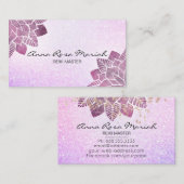 Carte De Visite *~* Aquarelle Mandala Parties scintillant guérison (Devant / Derrière)