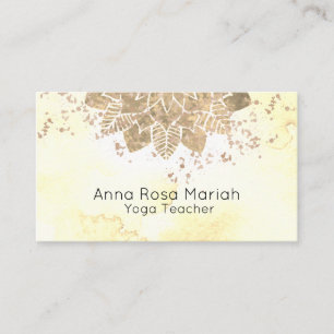 Carte De Visite *~* Aquarelle Mandala Yoga Parties scintillant spi