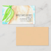 Carte De Visite Aquarelle Mango Main peint Smoothie Shakes (Devant / Derrière)