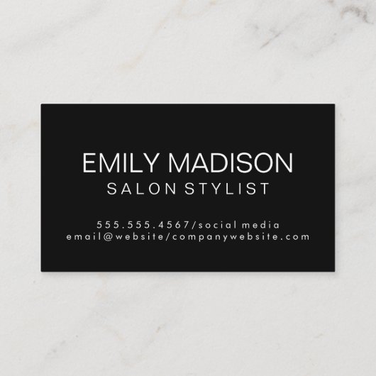 Carte De Visite Aquarelle manuscrite tendance Hello (Dos)