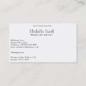 Carte De Visite Aquarelle maquillage visage marque artiste (Dos)