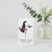 Carte De Visite Aquarelle maquillage visage marque artiste (Debout devant)