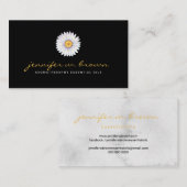 Carte De Visite Aquarelle marguerite aromathérapie (Devant / Derrière)