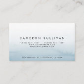 Carte De Visite Aquarelle Marine bleu Ombre moderne (Dos)