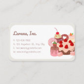 Carte de visite aquarelle mignonne (Dos)
