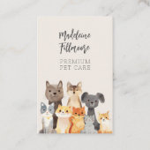 Carte De Visite Aquarelle mignonne Animaux de compagnie Chat House (Devant)