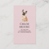 Carte De Visite Aquarelle mignonne Animaux de compagnie Sitter Chi (Dos)