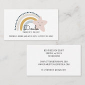 Carte De Visite Aquarelle mignonne Rainbow Doula Midwoman (Devant / Derrière)