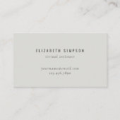 Carte De Visite Aquarelle minimale neutre simple (Dos)