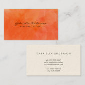 Carte De Visite Aquarelle minimaliste (Devant / Derrière)