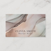 Carte De Visite Aquarelle minimaliste chic (Devant)