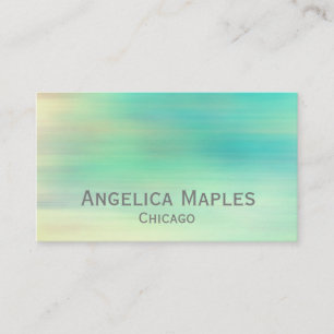 Carte De Visite aquarelle minimaliste design turquoise