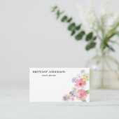 Carte De Visite Aquarelle minimaliste moderne (Debout devant)