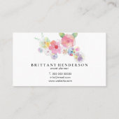 Carte De Visite Aquarelle minimaliste moderne (Dos)