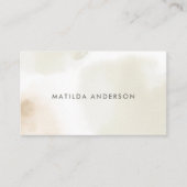 Carte De Visite Aquarelle minimum abstrait naturel élégant simple (Devant)