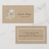 Carte De Visite Aquarelle Mixer Fleurs boulangerie (Devant / Derrière)