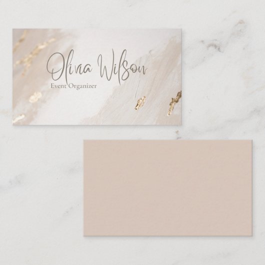 Carte De Visite Aquarelle moderne (Devant / Derrière)