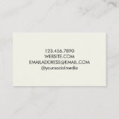 Carte De Visite Aquarelle moderne (Dos)