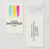 Carte De Visite Aquarelle moderne (Devant / Derrière)