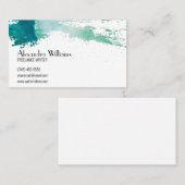 Carte De Visite Aquarelle moderne (Devant / Derrière)