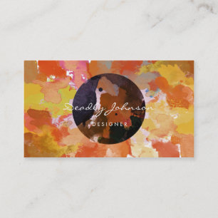 Carte De Visite Aquarelle moderne Abstrait Élégant Cool