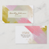 Carte De Visite Aquarelle Moderne Abstrait Élégant Cool Artiste (Devant / Derrière)