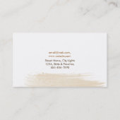 Carte De Visite Aquarelle moderne Abstrait Elégant Cool Jaune (Dos)