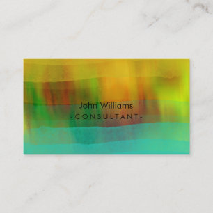 Carte De Visite Aquarelle Moderne Abstrait Peint Art Plage