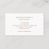 Carte De Visite Aquarelle moderne beige abstraite (Dos)