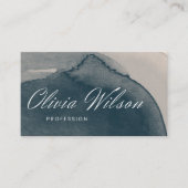 Carte De Visite Aquarelle moderne | Bleu (Devant)