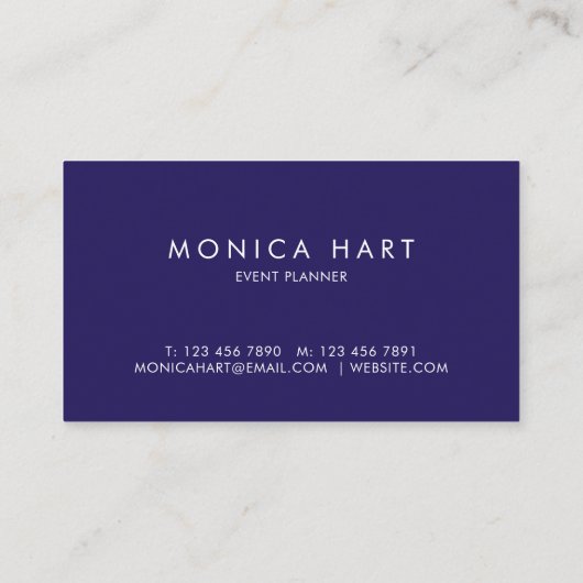 Carte De Visite Aquarelle moderne bleu (Dos)