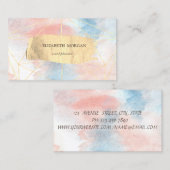 Carte De Visite Aquarelle moderne, Brush Or Stroke géométrique (Devant / Derrière)