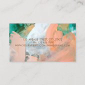 Carte De Visite Aquarelle moderne, Cadre Or, Confetti (Dos)