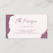 Carte De Visite Aquarelle moderne cheveux or (Dos)