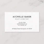 Carte De Visite Aquarelle moderne de bleu marine de maquilleur (Dos)