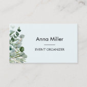 Carte De Visite Aquarelle moderne de luxe Eucalyptus Floral (Devant)