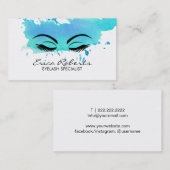 Carte De Visite Aquarelle moderne de maquilleur de mèches (Devant / Derrière)