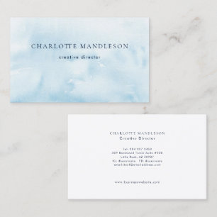 Carte De Visite Aquarelle Moderne Design Minimaliste