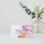 carte de visite aquarelle moderne double face (Debout devant)