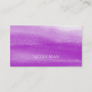 Carte De Visite Aquarelle Moderne Élégante Fuchsia