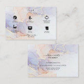 Carte De Visite Aquarelle moderne élégante Soins bijoux verts (Devant / Derrière)