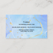 Carte De Visite Aquarelle moderne élégante Vert et Or (Dos)