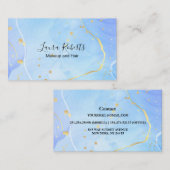 Carte De Visite Aquarelle moderne élégante Vert et Or (Devant / Derrière)