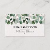 Carte De Visite Aquarelle moderne Eucalyptus Feuille Floral (Devant)