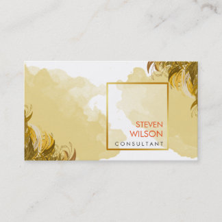 Carte De Visite Aquarelle moderne Floral Artiste élégant