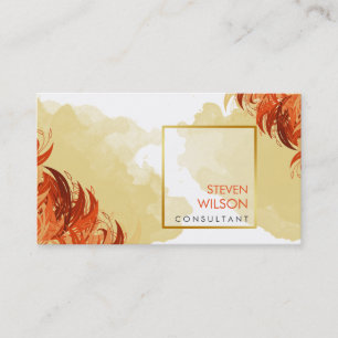 Carte De Visite Aquarelle moderne Floral Artiste élégant